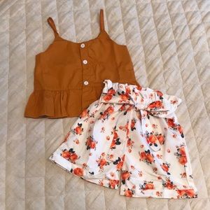 Toddler crop top set
